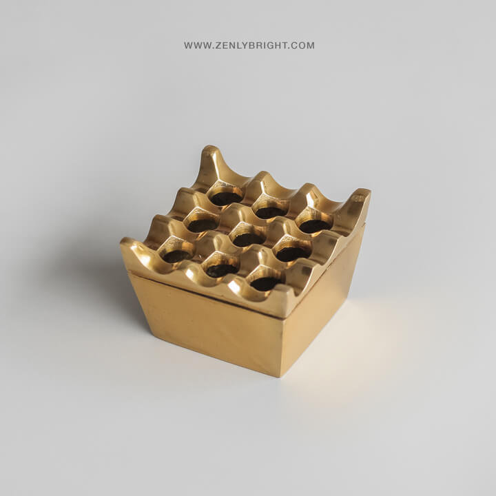 gold-brass-ashtray-9-holes-square-bali-premium-ashtray