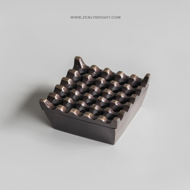 rustic-brass-ashtray-25-holes-square-canggu-premium-ashtray-wholesale